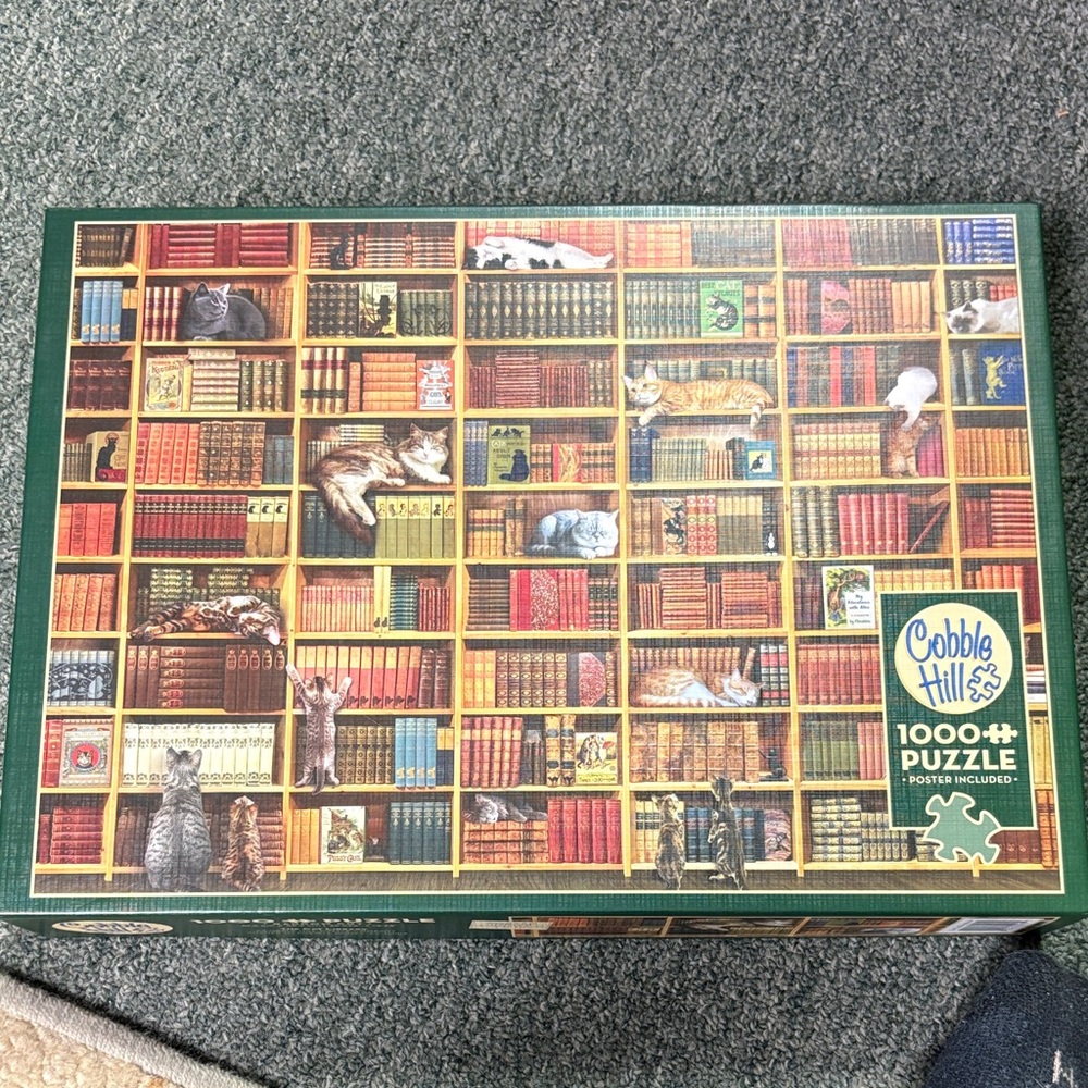 Cobble Hill The Cat Library 1000 Piece Puzzle